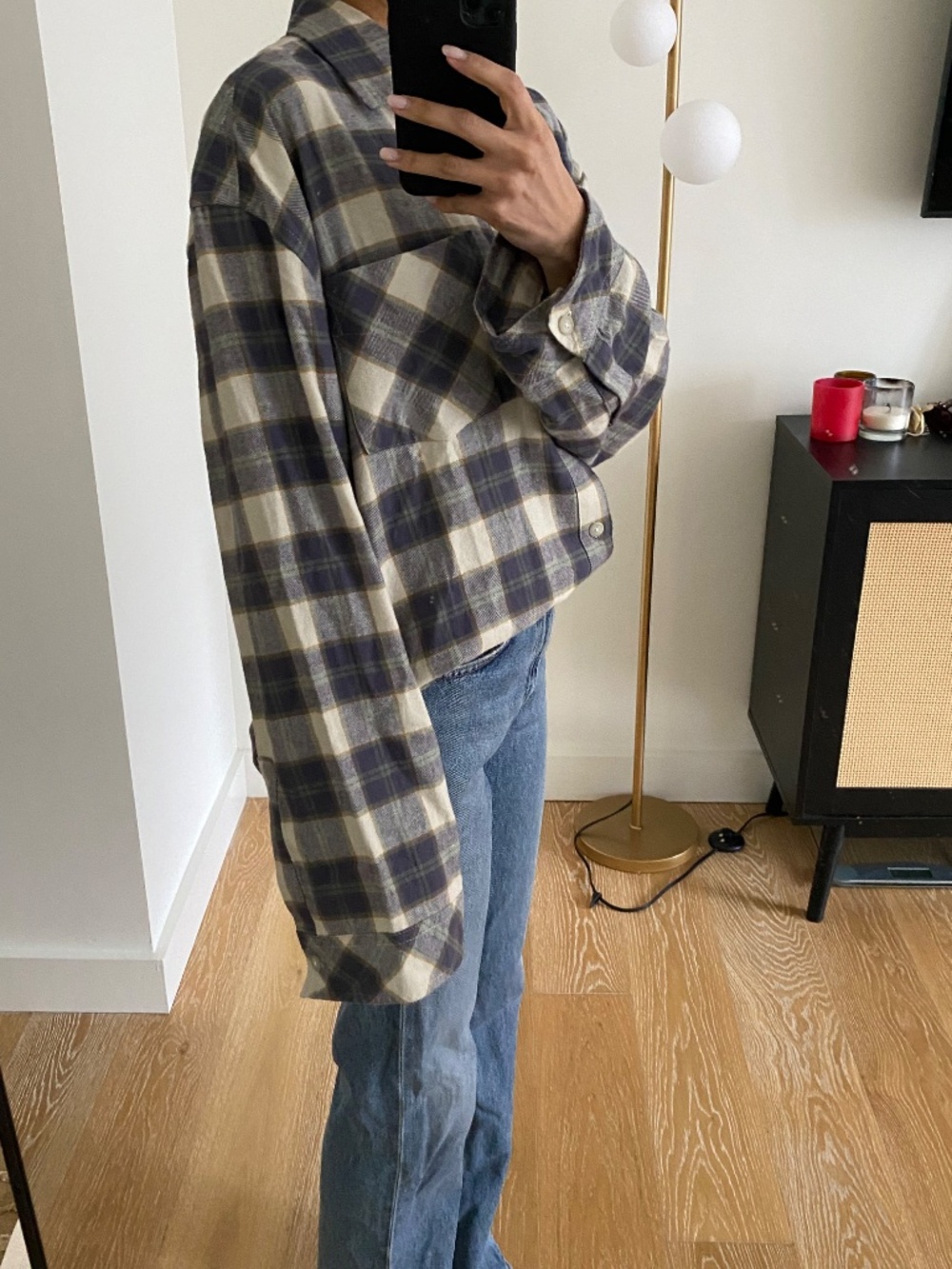 WeWoreWhat Boyfriend Flannel Shirt Size XS/S - Picture 3 of 7
